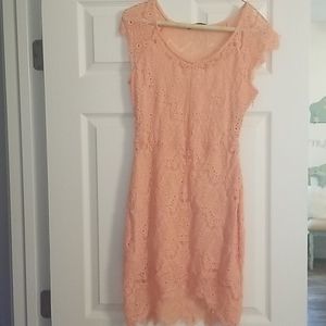 Lace coral dress